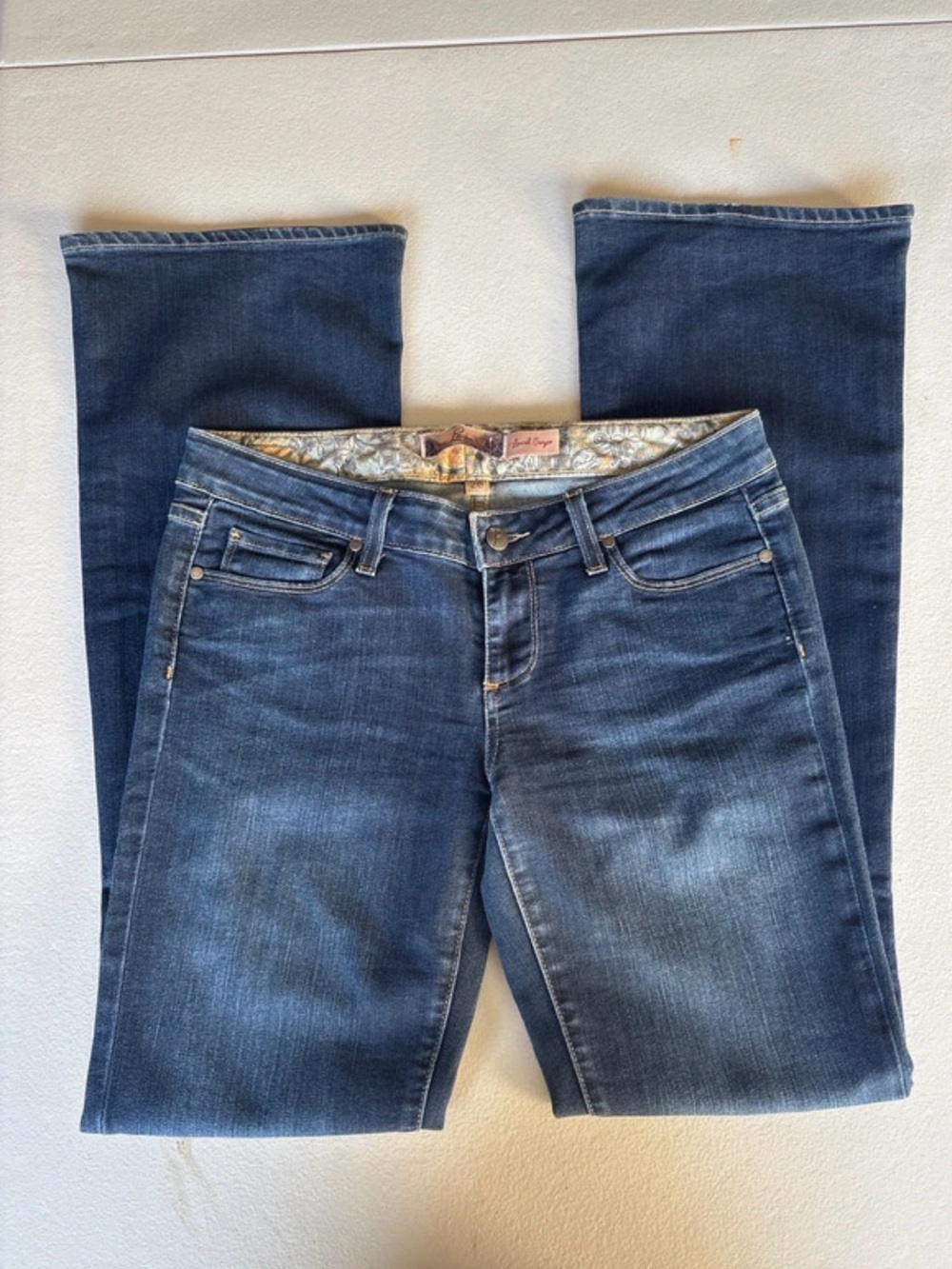 PAIGE Women's Blue Flared Wide-Leg Jeans
